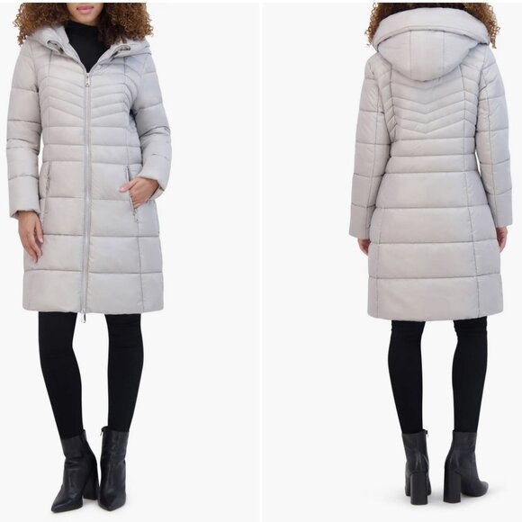 NWT Kenneth Cole - Mid-Length Puffer Coat - XS - Picture 1 of 8
